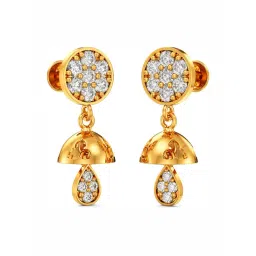 Joyalukkas 22k Yellow Gold Bloom Jhumki Earrings for Women-picture-32