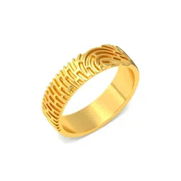 Joyalukkas 22k Yellow Gold Fingerprint Unisex Ring-picture-47