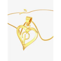 Joyalukkas 22KT Gold Alphabet P Pendant - 1.816 g-picture-47