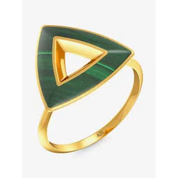 Joyalukkas 22Kt Gold TriStyle Greenish Youth Finger Ring - 3.9 g-picture-23