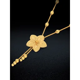 Joyalukkas Beaded Floral Charm Gold Necklace - 5.33 gms-picture-12