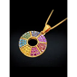 Joyalukkas Gold 22K Colorful Horizon Locket Pendant for Women-picture-27