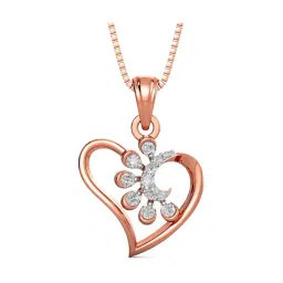 Joyalukkas Pride 18k Rose Gold & Diamond Pendant with Chain for Women-picture-46