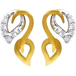 joyalukkas Pride Diamond Collection 18k (750) Yellow Gold and Diamond Stud Earrings-picture-14