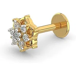 joyalukkas Pride Diamond Collection 18k Yellow Gold and Diamond Nose Pin for Women-picture-23