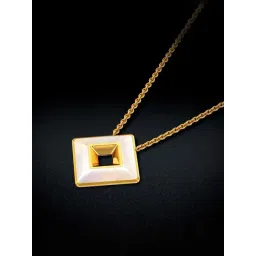 joyalukkas Style-Square Glowing Milk color Gold Pendant-picture-42