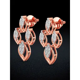 Joyalukkas Women 18Kt Gold Natural Radiant Droplet Diamond Earring-3.84 g-picture-25