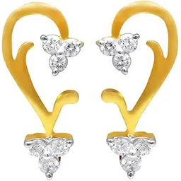 joyalukkas Women Pride Diamond Collection 18K (750) Yellow Gold And Diamond Stud Earrings-picture-11