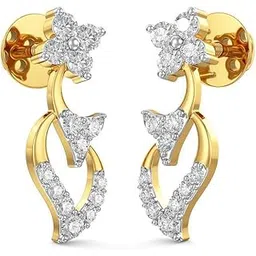 joyalukkas Women's & Girl's 18K Yellow Gold And Diamond Stud Earrings-picture-31