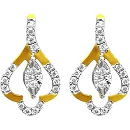 joyalukkas Women's & Girl's Pride Diamond Collection 18K (750) Yellow Gold And Diamond Stud Earrings-picture-17