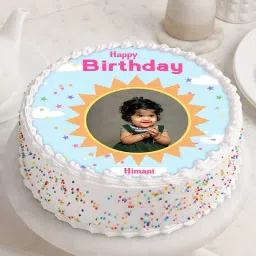 Joyful Personalised Kids Photo Cake-picture-34