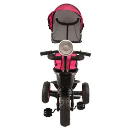 JoyRide Learn To Ride Stalwart Plug N Play Music And Light Tricycle With Safety Harness Parental Handle & Removable Canopy - Pink-picture-38