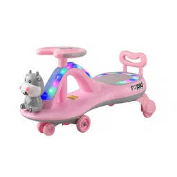 JoyRide Premium Panda Rapid Swing Magic Car Toys For Kids Girl Boy - Dashing Lights Music Rideons & Wagons Non Battery Operated Ride On-PINK-picture-13