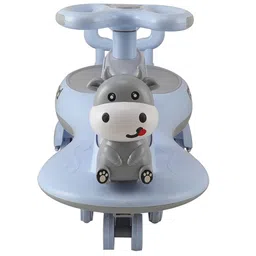 JoyRide Premium Panda Rapid Swing Magic Car Toys For Kids Girl Boy - Dashing Lights Music Rideons & Wagons Non Battery Operated Ride On-WHITE image 3