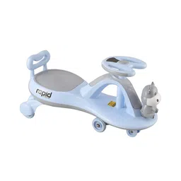 JoyRide Premium Panda Rapid Swing Magic Car Toys For Kids Girl Boy - Dashing Lights Music Rideons & Wagons Non Battery Operated Ride On-WHITE image 4