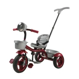 JoyRide Speedo Plus Tricycle-Trike with Dual Storage Basket & Parental Handle for Kids Boys and Girls Music & Lights Age 2 to 4 Years Tricycle  -Maroon-picture-35