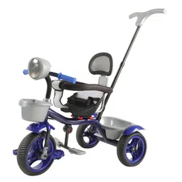 JoyRide Speedo Pro Tricycle Rotating Seat Tricycle with Music and Light Dual Storage Basket -Parental Handle  Footrest Backrest Safety Harness for Kids Boys - Girls Age 2 to 4 Years Tricycle - Blue-picture-20