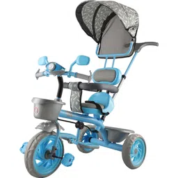 joyride Tiny Trekker Musical Tricycle for Kids | 1.5 to 5 Years | Parental Push Handle | Foldable Canopy | Storage Baskets | Plug & Play Trikes for Girls Boys Tricycle-picture-14