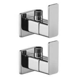Joyway Cubix Brass Chrome Finish Silver Angle Valve Stop Cock (Pack of 2)-picture-22