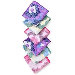 JSV women soft Handkerchief/Rumal/Hanky/Hankies Soft Terry Towel Girls/Women hankey random design pack of 6 || W22-picture-19