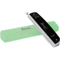 JUAREZ 24 Holes JRH24CHBK Harmonica Brass Reed Plate Aluminum Cover Chromatic Tower Mouth Organ With case Black-picture-33
