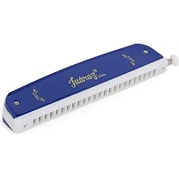 JUAREZ 24 Holes JRH24CHBL Harmonica Brass Reed Plate Aluminum Cover Chromatic Tower Mouth Organ With case Blue-picture-22