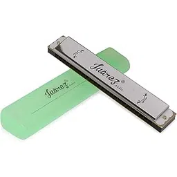 JUAREZ JRH24A Professional Blues Harmonica Key of C Scale | Mouth Organ | Cover - Stainless Iron | Comb - Abs | Reed – Brass with Case Silver-picture-18