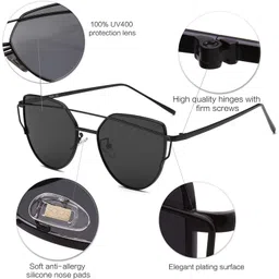 jubilant UV Protection Cat-eye Sunglasses (Free Size) image 5