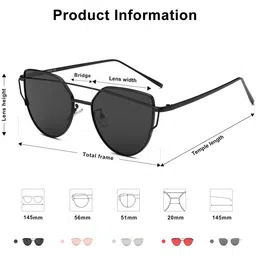 jubilant UV Protection Cat-eye Sunglasses (Free Size) image 4