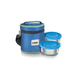 judge by prestige JUDGE Silver & Blue Stainless Steel Insulated Lunch Box With Bag (0.33 L) - Set of 2-picture-30