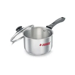 judge by prestige JUDGE Silver & Transparent Stainless Steel 14 cm Gas Compatible Sauce Pan With Glass Lid (1.4 L)-picture-21