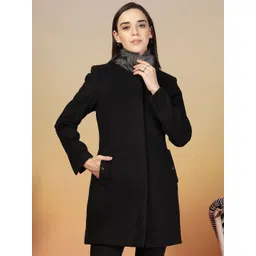 Juelle Women Mock Collar Single-Breasted Longline Winter Overcoat-picture-20