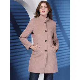 Juelle Women Mock Collar Single-Breasted Overcoat-picture-10
