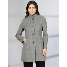 Juelle Women Mock Collared Single-Breasted Overcoat image 1