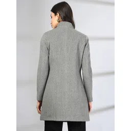 Juelle Women Mock Collared Single-Breasted Overcoat image 4