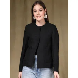 Juelle Women Round Neck Single-Breasted Longline Pea Coat-picture-22