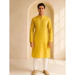 JUGG JUGG JEEYO Mandarin Collar Long Sleeves Straight Kurta-picture-14