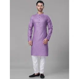 JUGG JUGG JEEYO Self Design Mandarin Collar Straight Kurta & Pyjamas-picture-19