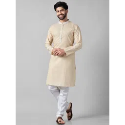 JUGG JUGG JEEYO Self Design Mandarin Collar Straight Kurta & Pyjamas-picture-20