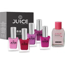 juice | 5 NAIL POLISH COMBO 30 (PINK VOLTAGE-194/BABY PINK-60/APPLE RED-52/BLOSSOM PINK-07/ROSE BONBON-05) & 1 NAIL POLISH REMOVER-picture-17
