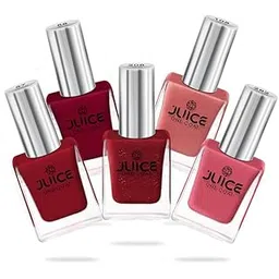 JUICE Quick-dry, Long Lasting, Chip Resistant, Gel Finish, High Gloss, F&D APPROVED COLORS & PIGMENTS Nail Kit, 5 in 1 Combo 29, Gloss-picture-31