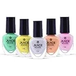 JUICE #SHINE Pastel Palette | High Gloss, Chip Resistant, Gel Effect, Upto 80% more pigmented for Intense colour | Nail Polish Combo 5 in 1 | Long Lasting Nail Paint-picture-14
