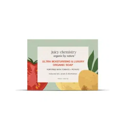 Juicy Chemistry Potato ,Tomato & Lemongrass- Organic Soap For Tan Removal & Scar Reduction-picture-18