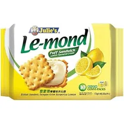Julie's Le-mond Lemon Puff Sandwich Biscuits with Cream Filling 170g (Imported)-picture-11