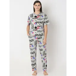 Juliet Women Typography Printed Night suit-picture-37