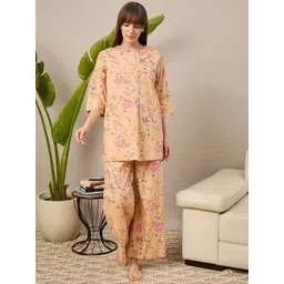 July Women Printed Pure Cotton Kurti & Pyjamas Night suit-picture-15