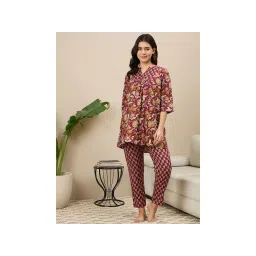 July Nightwear Cotton Kurti With Pyjama For Women (Set of 2)-picture-12