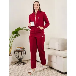 July Nightwear Red Track Suit with Zipper for Women-Jf301-picture-26