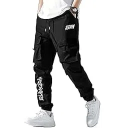 jump cuts Jump Cuts||Cargo Pants for Men||Stylish Lycra Blended Mens Cargo||Drawstring Relaxed Fit Cargo Pants-picture-50