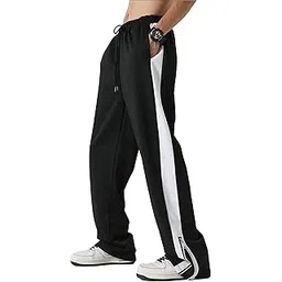 jump cuts Men Colorblock Black & White Polyester Zipper Cargo Pant-picture-16
